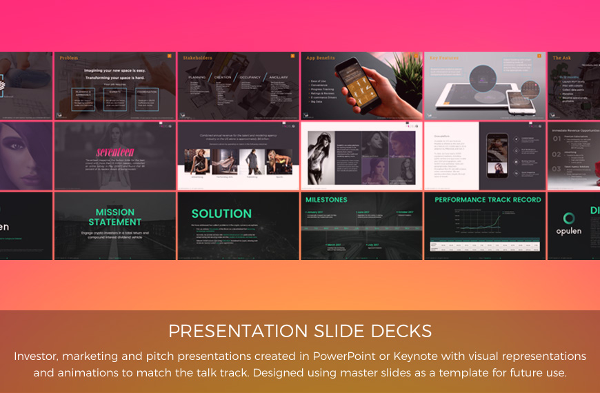 presentation slide decks